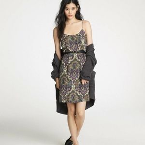 J. Crew paisley print silk dress